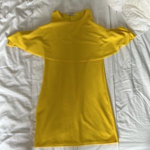 Zara Yellow off the shoulder dress